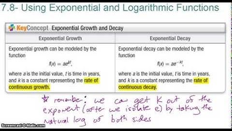 A2T 7.8- Using Exponential and Log Functions