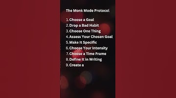 Monk Mode Protocol: Unlock SUPER Focus & Achieve ANYTHING
