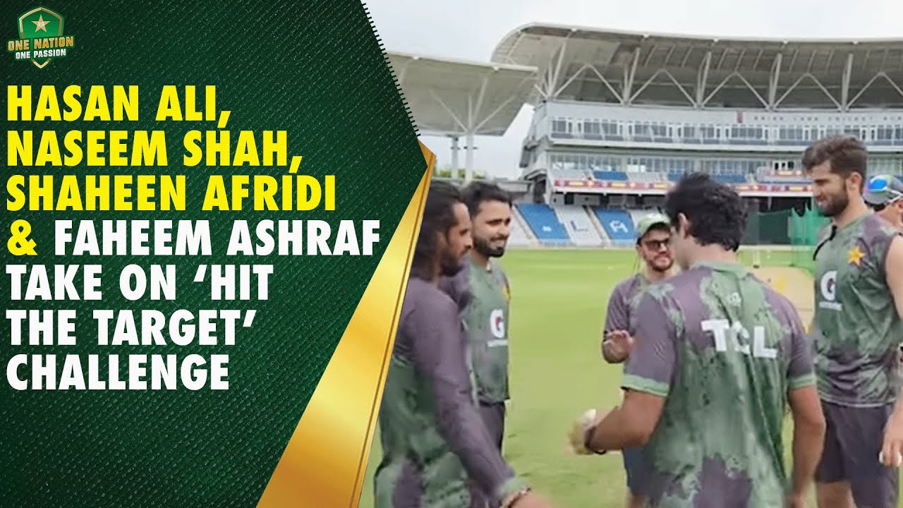 Mic’d Up: Hasan Ali, Naseem Shah, Shaheen Afridi & Faheem Ashraf Take On ‘Hit the Target’ Challenge