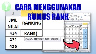 Cara Menggunakan Rumus RANK di Excel