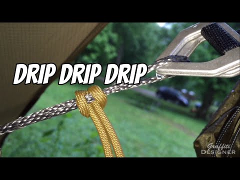 Hammock rain setup and how to stay dry: Drip Lines and Water Breaks