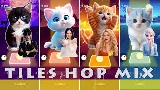 FUNNY CATS DANCE WEDNESDAY BLOODY MARY vs JISSO FLOWER vs SHAKIRA WAKA WAKA vs ELSA ENEMY CAT SONGS