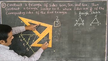 Part-15  Similar Triangles for the class 10th 8.2(12) construction