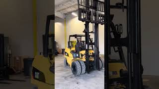 2017 CATERPILLAR DP45N 9000 LB DIESEL FORKLIFT DUAL PNEUMATIC TIRE 116/179' 2 STAGE CLEAR MAST
