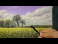 風景画|パステル画|描き方|菜の花畑【♯21】Pastel Landscape Painting|How to draw|Rape field