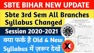 Sbte Today News || 3rd Sem के सभी ब्रांचों का Syllabus हुआ Change || जानें क्या है Sbte new Syllabus