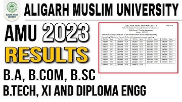 amu entrance exam results 2023 | class 11th diploma engg, BA, B.COM B.SC, B.tech etc | released date