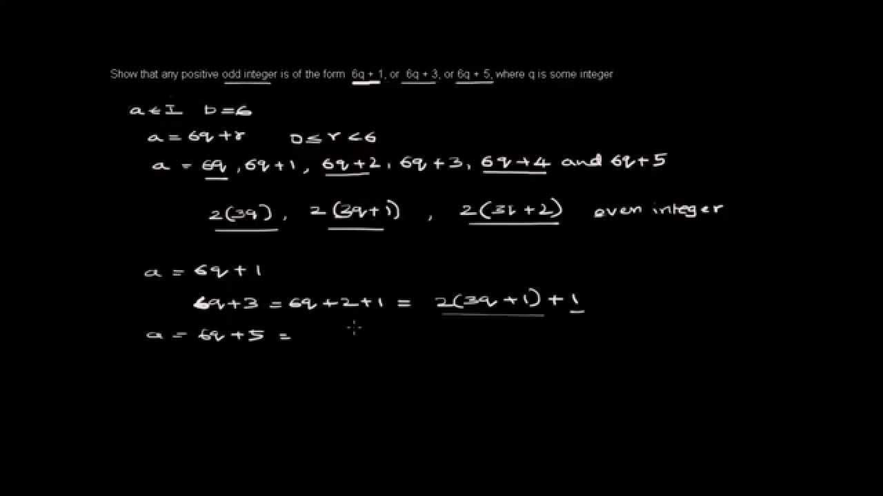 show-that-any-positive-odd-integer-is-of-the-form-6q-1-or-6q-3-or