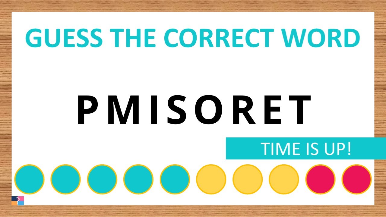 Guess the Correct Word! Unscramble in Record Time! 8 Letters | Agent Quiz