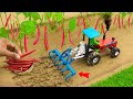 Mini tractor beans farming  radha krishna trolly  gauri ganesh murti durga navratribulldozer mini