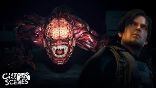 Leon Encounters THE LICKER: Underground Terror | Resident Evil Damnation