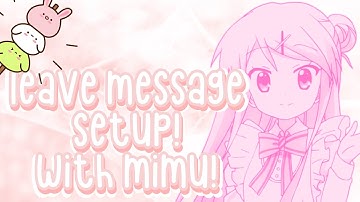 ⩩ ❥ Mimu leave message setup ! ✹ ፧ ◌ Check desc for discord link !