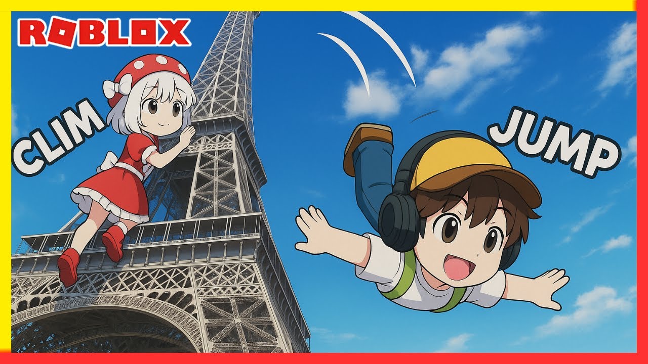 Cio Dan Cia Berhasil Menaklukan Tower Tertinggi Di Dunia! Climp Jump Tower (ROBLOX)