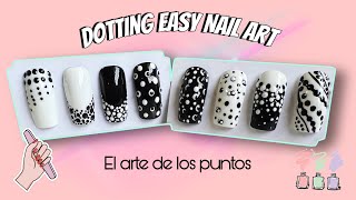 Nail art with dots 2023 ⚫️⚫️⚫️💅🏼