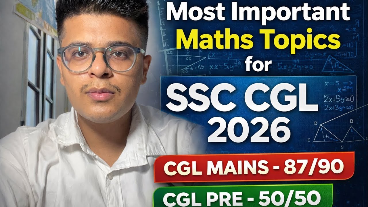 Most Important Maths Topics for SSC CGL 2026 - YouTube