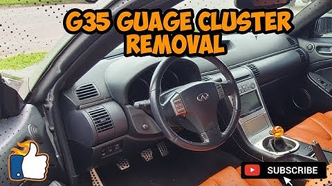 G35 Coupe Gauge Cluster Removal