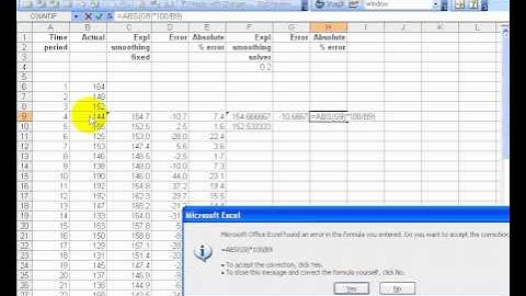 ShowMeExcel23 exponential smoothing.wmv