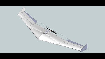 1500mm Flying Wing designed in Google Sketchup and how to create PDF plans from Sketchup