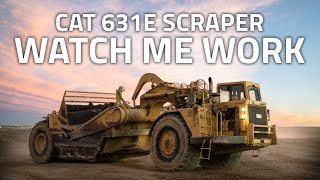 Loading CAT 631E Scrapers with D9 Dozers