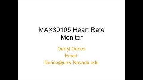 MAX30105 Heart Rate Monitor Presentation