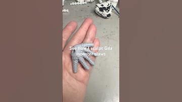 See how I sculpted a Gila monster claw. I’m using Cosclay here. #sculpting #cosclay #artdoll