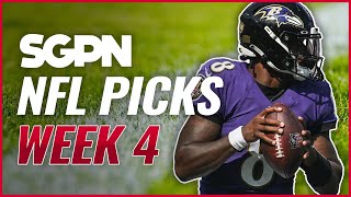 NFL Picks Week 4 - NFL Predictions 10\/2\/22 - Sports Gambling Podcast - NFL Predictions Week 4