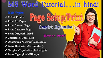MS Word Page Setup and Print in Hindi | How to Print Document in MS Word | Collated & Uncollated