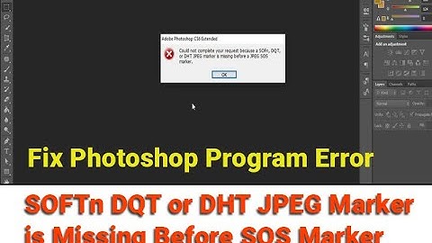 Fix Photoshop Program Error: 
