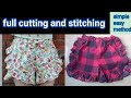 half designer pant ki cutting and stitching//how to make short pants ✨//हाफ डिजाइनर पेंट