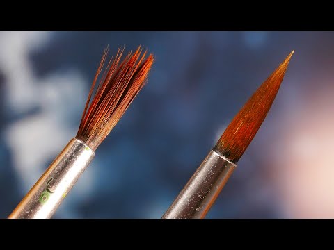 How to clean synthetic paintbrushes and fix hooked