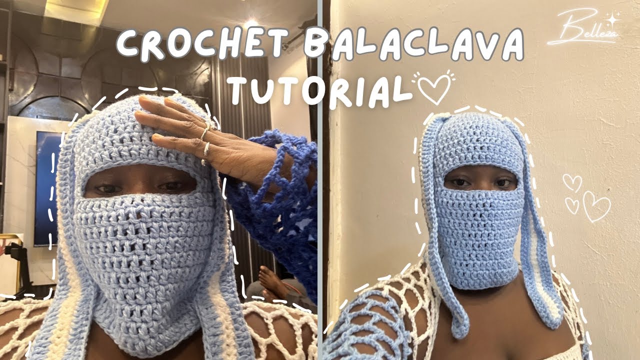 Crochet Bunny Ears Balaclava (Ski-mask) Tutorial | Easy Step by