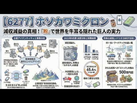 【6277】ホソカワミクロン、減収減益の要因を徹底解剖
