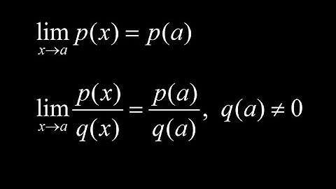 Limits of polynomial and rational functions and examples of limits using direct substitution.