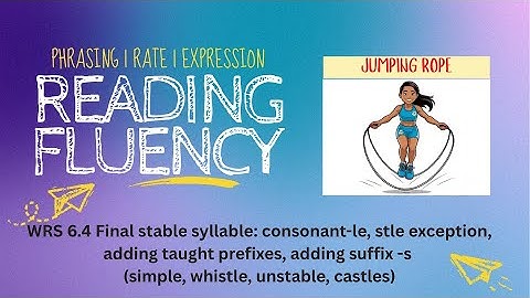 Practice Reading Fluency | Proper Phrasing | Good Rate & Expression | WRS 6.4 Jumping Rope