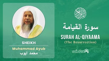 Quran 75   Surah Al Qiyaama سورة القيامة   Sheikh Mohammad Ayub - With English Translation