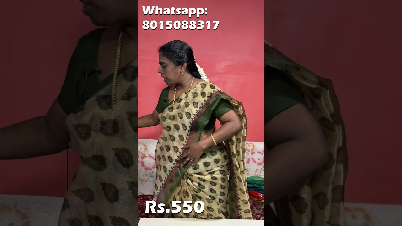 Mirror Cut Work Saree At Rs.550 Only!! Available In Multiple Colors!!