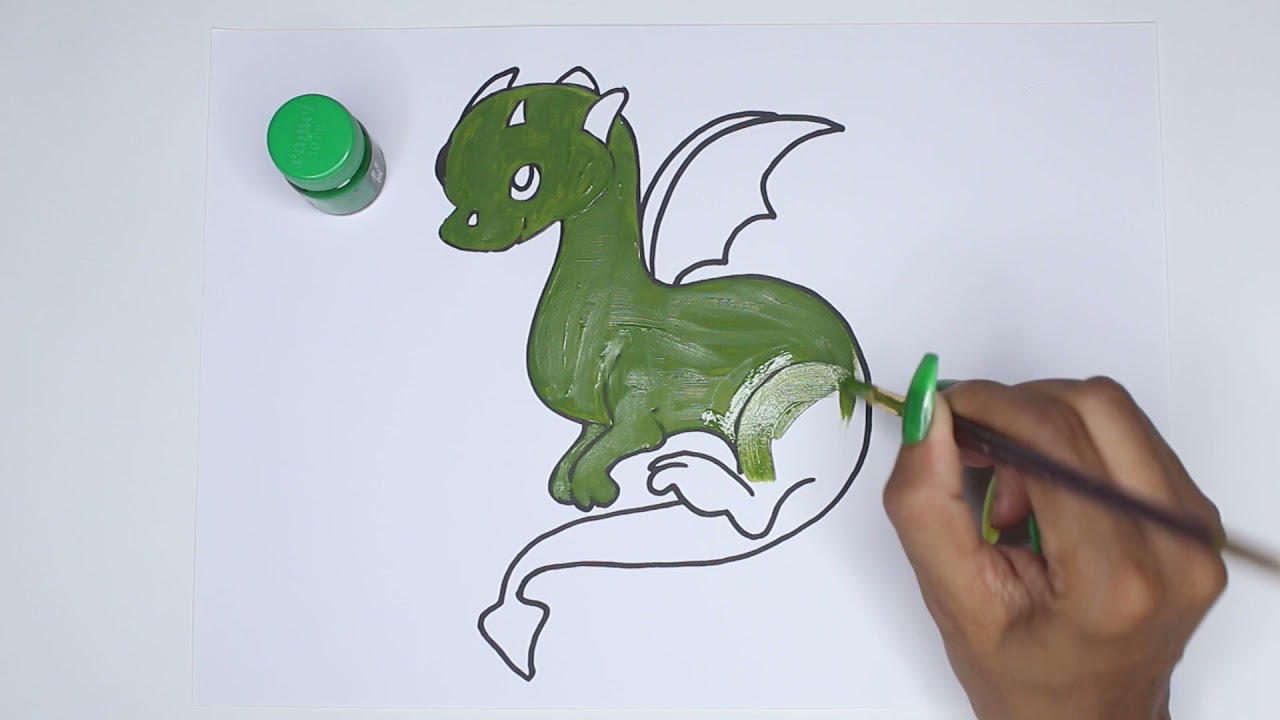 how to draw a cartoon baby dragon