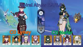 C0 Lyney Mono Pyro & C0 Nefer Lunar-Bloom | Genshin Impact | Spiral Abyss 6.5 / Luna VI Floor 12