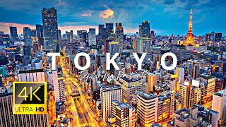 Tokyo, Japan  in 4K ULTRA HD 60 FPS  1st Largest City in The World Drone View