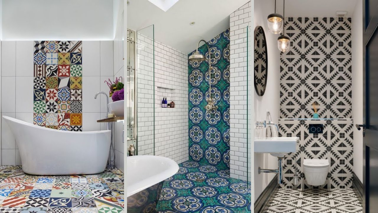 Top 50 Bathroom tiles design 2024 | Bathroom tiles color combination ...