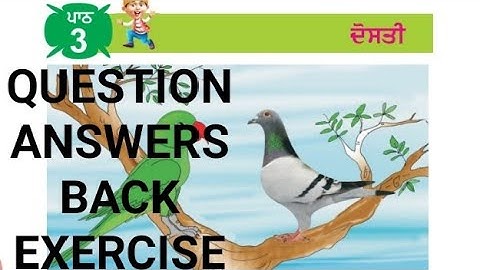 ਦੋਸਤੀ |chapter 3 |Punjabi Question and  Answers| Dosti | class 3|