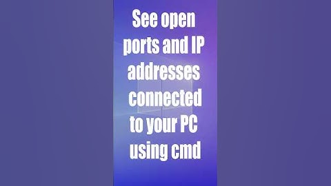 💻 CMD Trick: See open ports and IP addresses connected to your PC using cmd. #cmd #cmdtricks