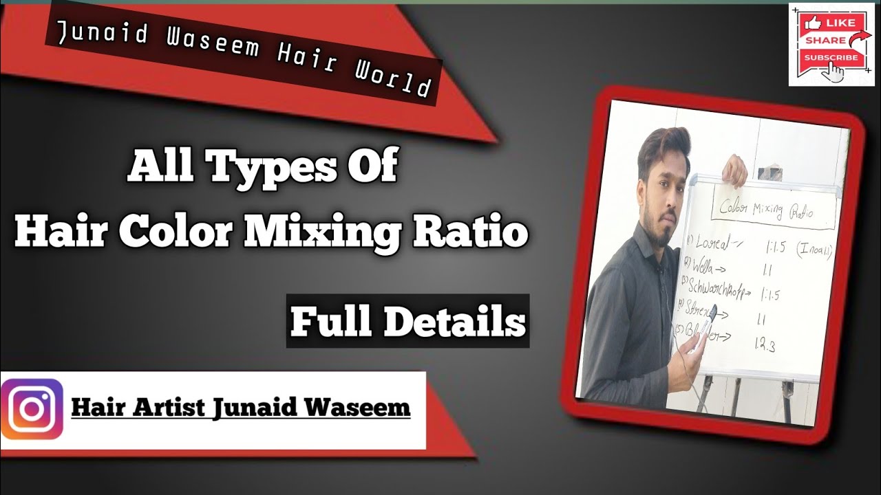 Hair Color Mixing Ratio lorealpro schwarzkopfpro wellahair streax