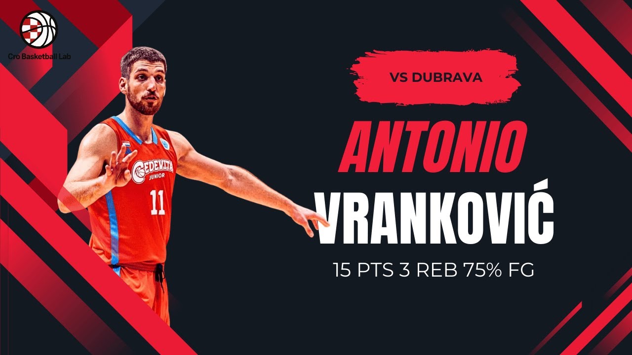Antonio Vranković 15 PTS vs Dubrava (14/12/2025) | Cedevita Junior Highlights