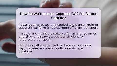 How Do We Transport Captured CO2 For Carbon Capture? - Talking Tech Trends