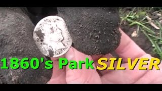 Metal Detecting An 1860S Park With Bill. Silver And Squirrels. Fun For All