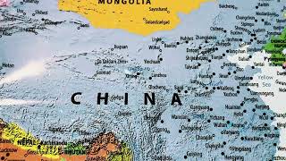 Map of china highlighting major cities and geographical regions