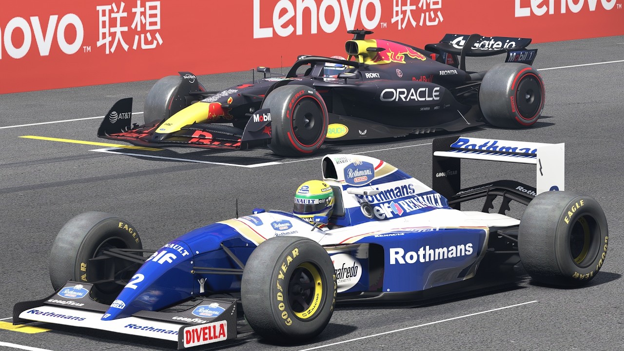 Max Verstappen vs Ayrton Senna | Red Bull RB21 vs Williams FW16 | F1 2025 vs F1 1994 at Shanghai