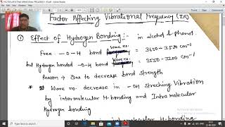 Factor Affecting Vibrational Frequency- IR, by Dr. H S Yadav