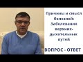 Причины и смысл болезней.  Заболевания верхних-дыхательных путей: гайморит, синусит, аденоиды и др.